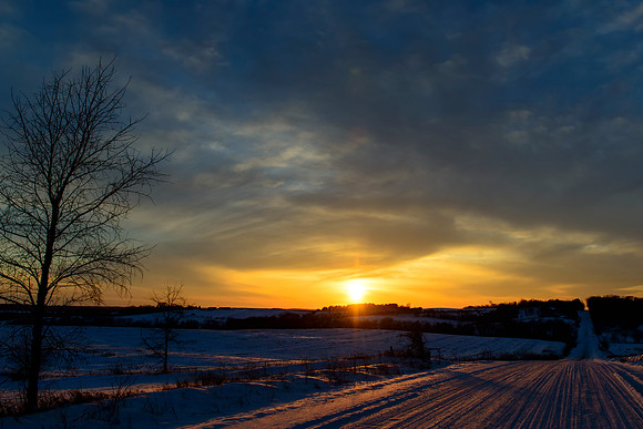 Irish Lane Winter Sunset